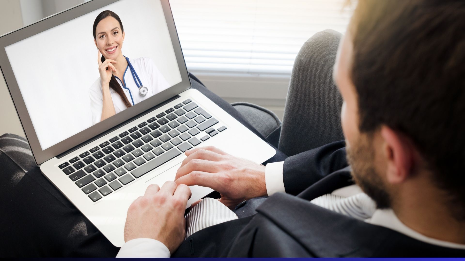 Live video interpreting session on screen
